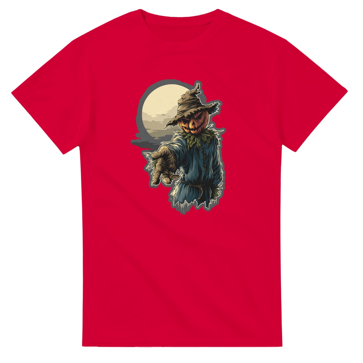 Ghoulishly Good Pumpkin Scarecrow on a Heavyweight T-shirt