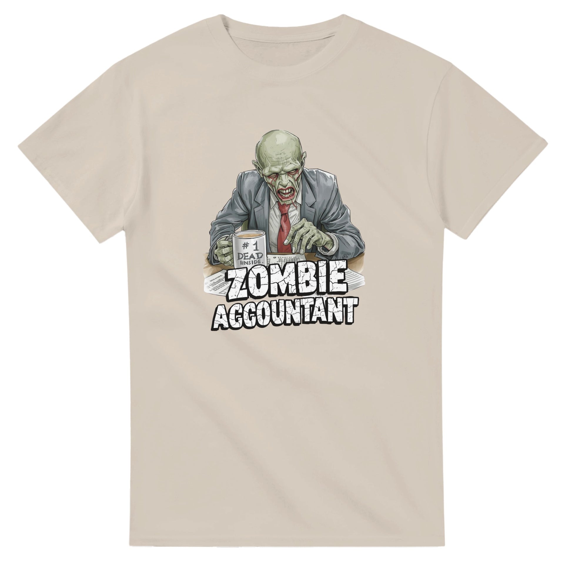 Zombie Accountant graphic design on a Heavyweight T-shirt