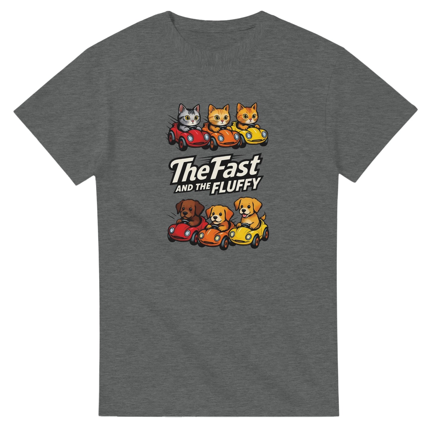 The Fast and The Fluffy graphic design on a Heavyweight T-shirt