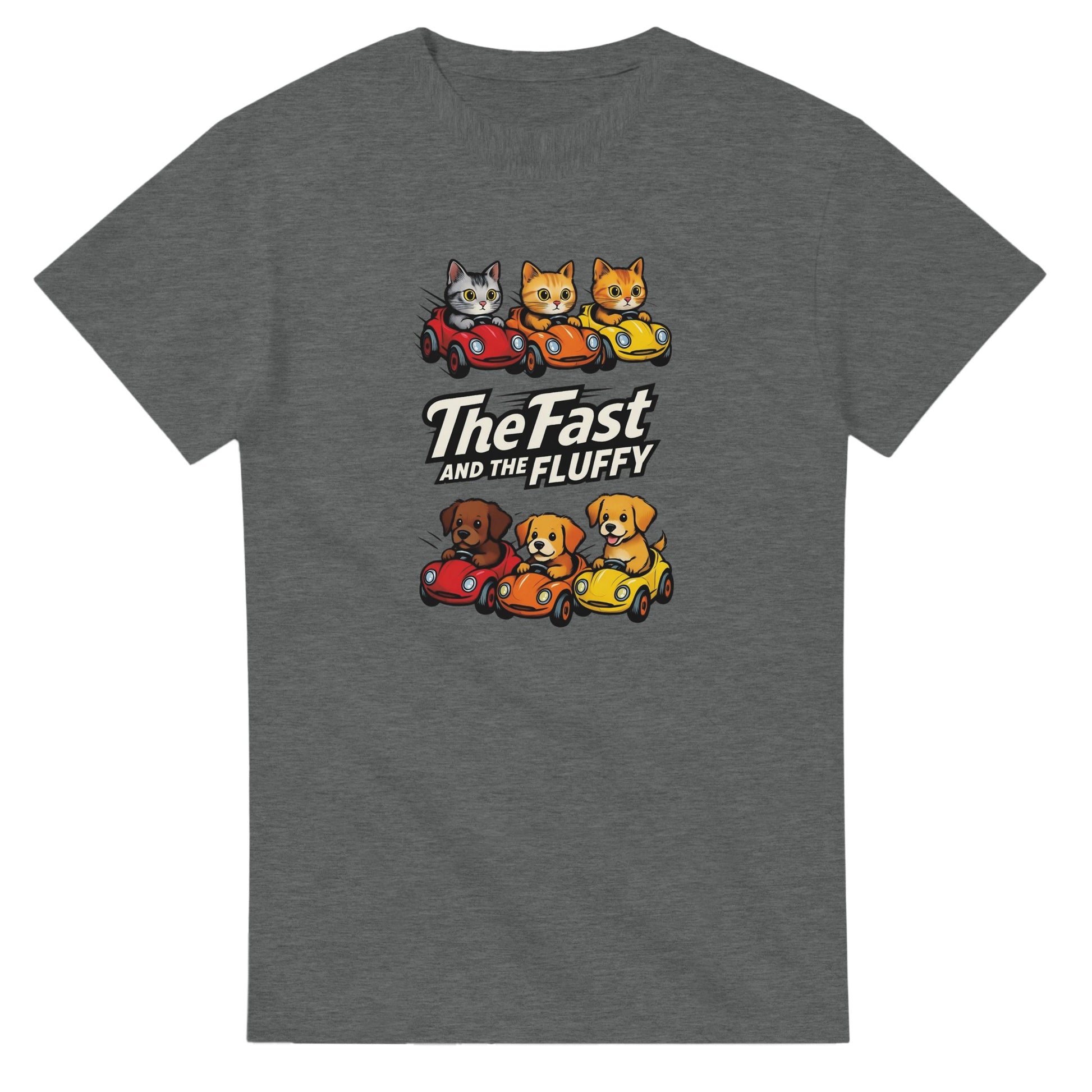 The Fast and The Fluffy graphic design on a Heavyweight T-shirt