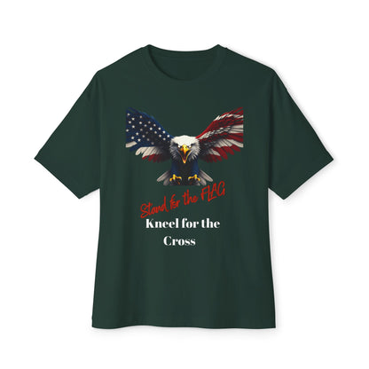 Stand For The Flag Kneel For The Cross Patriotic Eagle on a Premium Tee