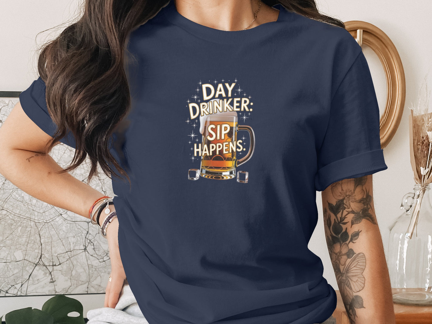 Day Drinker Sip Happens Graphic T-shirt