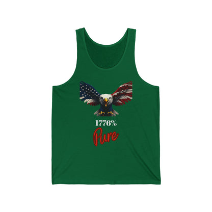 1776% Pure Patriotic Eagle on a Premium Tank Top
