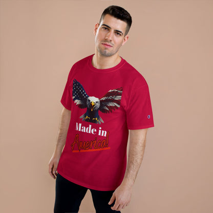 Made In America Patriotic Eagle on a Champion T-shirt