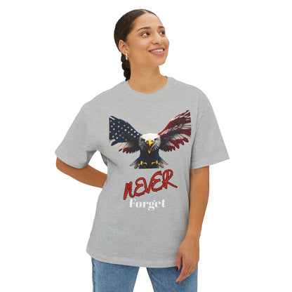 Never Forget Patriotic Eagle on a Premium Tee