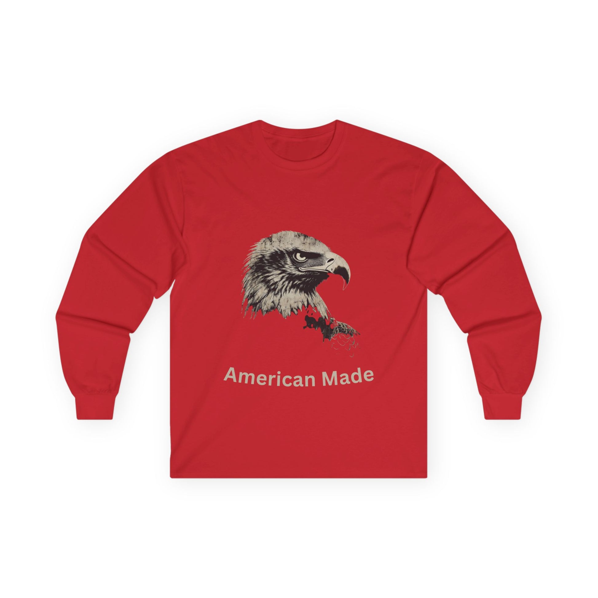 American Made text on a Long-Sleeve Tee