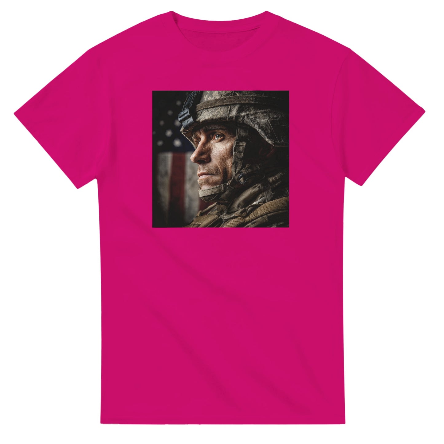 Patriotic Soldier on a heavyweight t-shirt