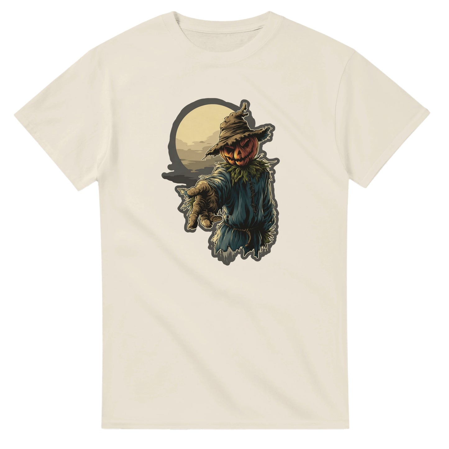 Ghoulishly Good Pumpkin Scarecrow on a Heavyweight T-shirt