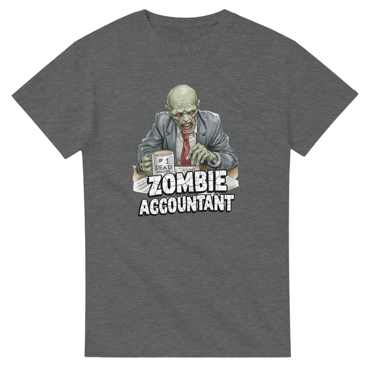 Zombie Accountant graphic design on a Heavyweight T-shirt