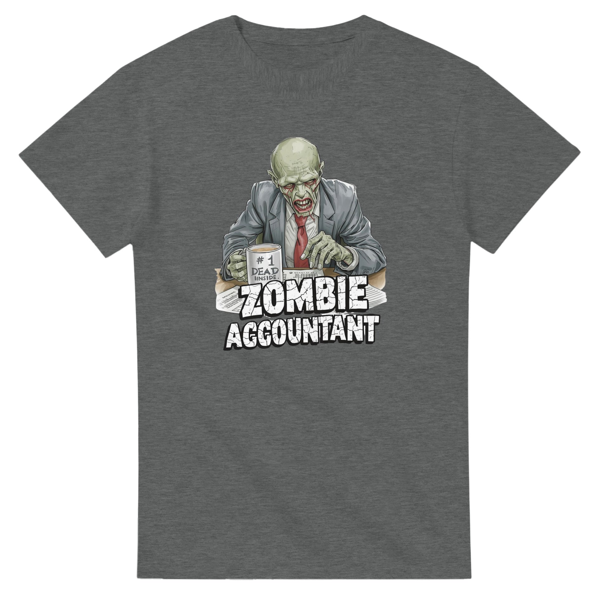 Zombie Accountant graphic design on a Heavyweight T-shirt