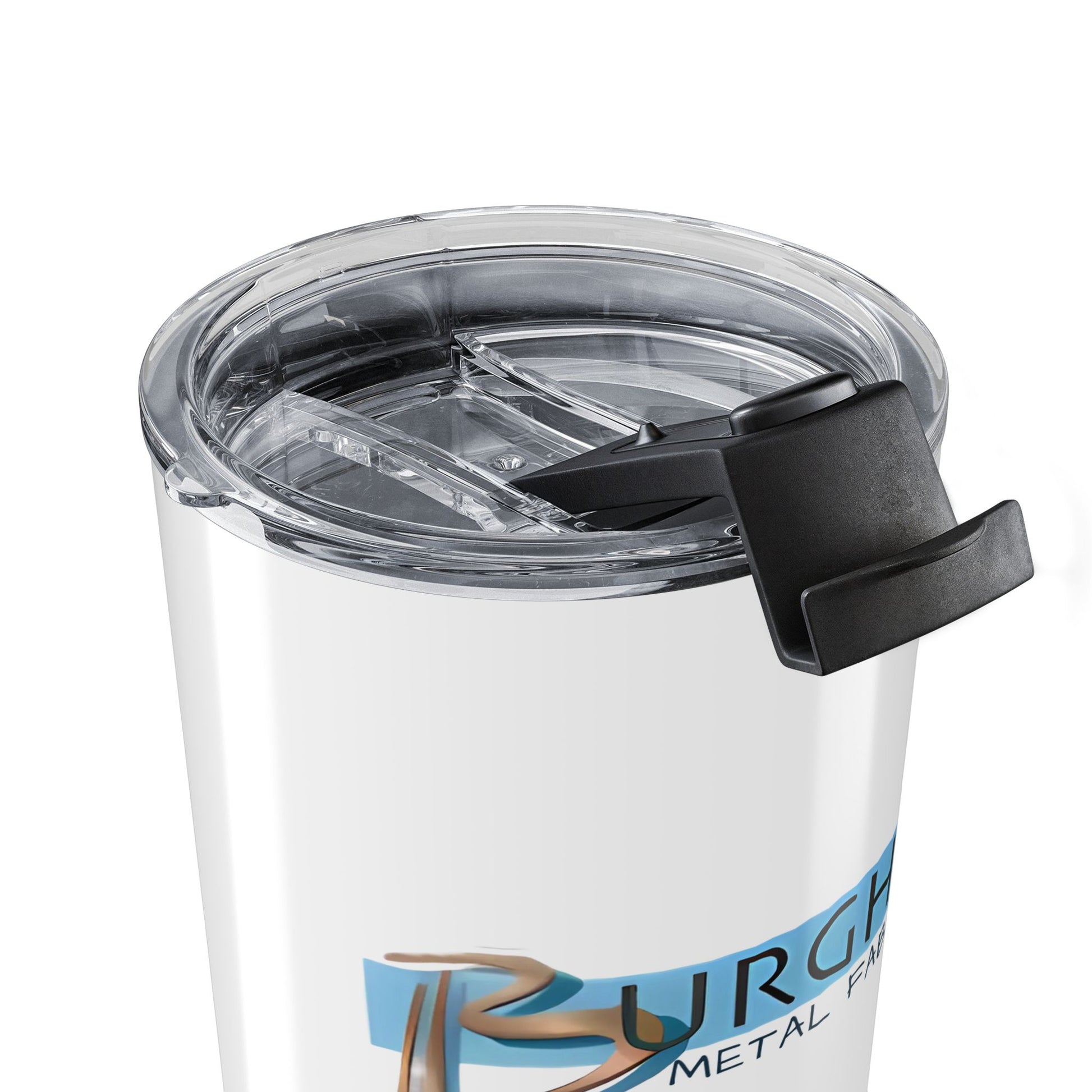 Burghardt Metal Fabricating, Inc., logo on a 20oz Stainless Steel Tumbler