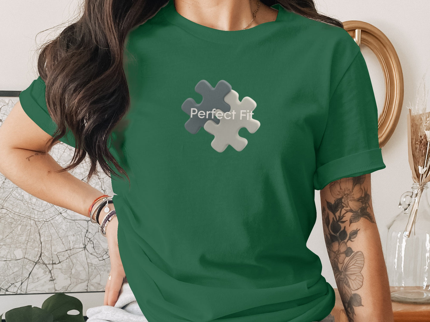 Perfect Fit Puzzle Pieces Graphic T-Shirt