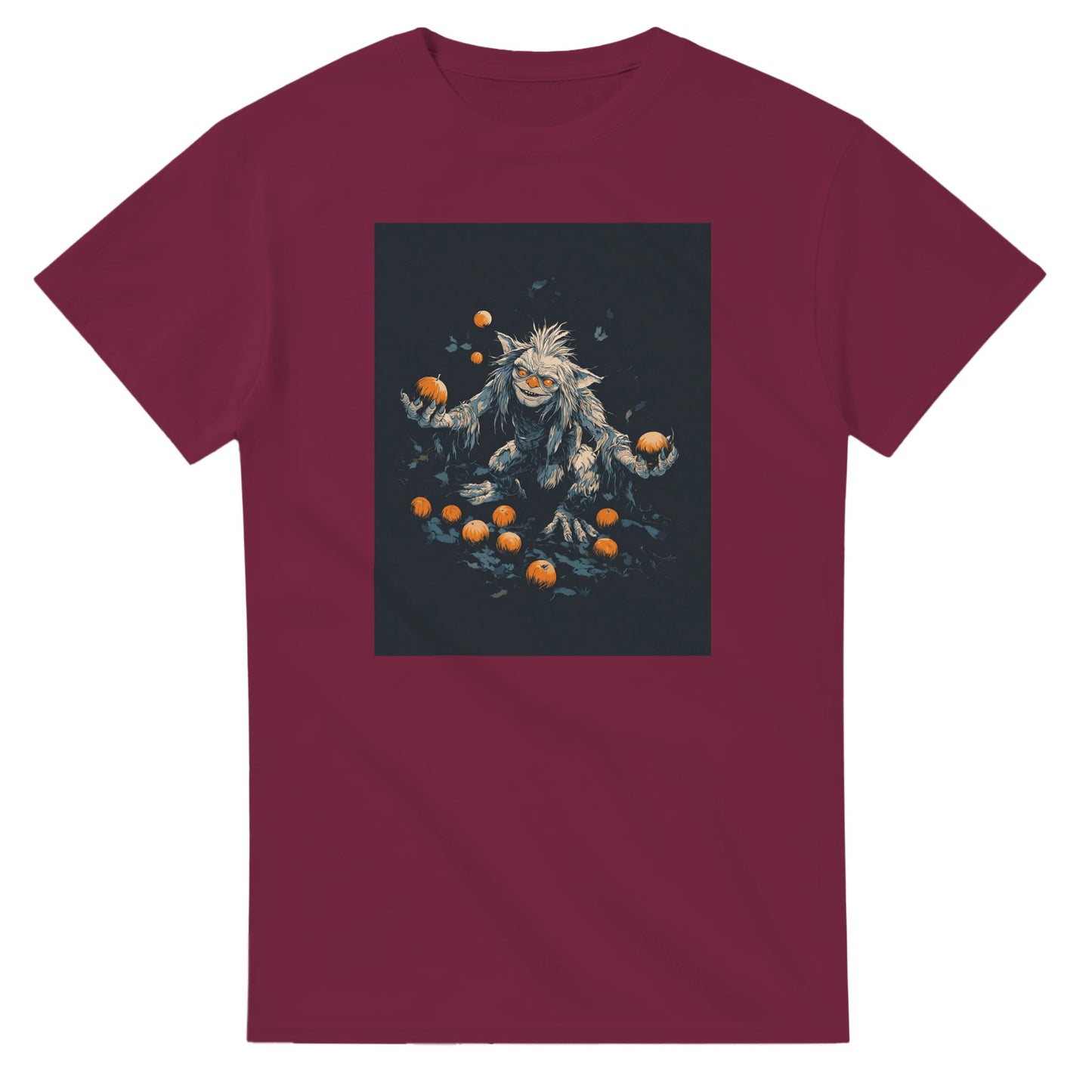 Mischievous Pumpkin Goblin on a Heavyweight T-shirt
