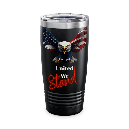 United We Stand Patriotic Eagle on a 20oz Insulated Tumbler