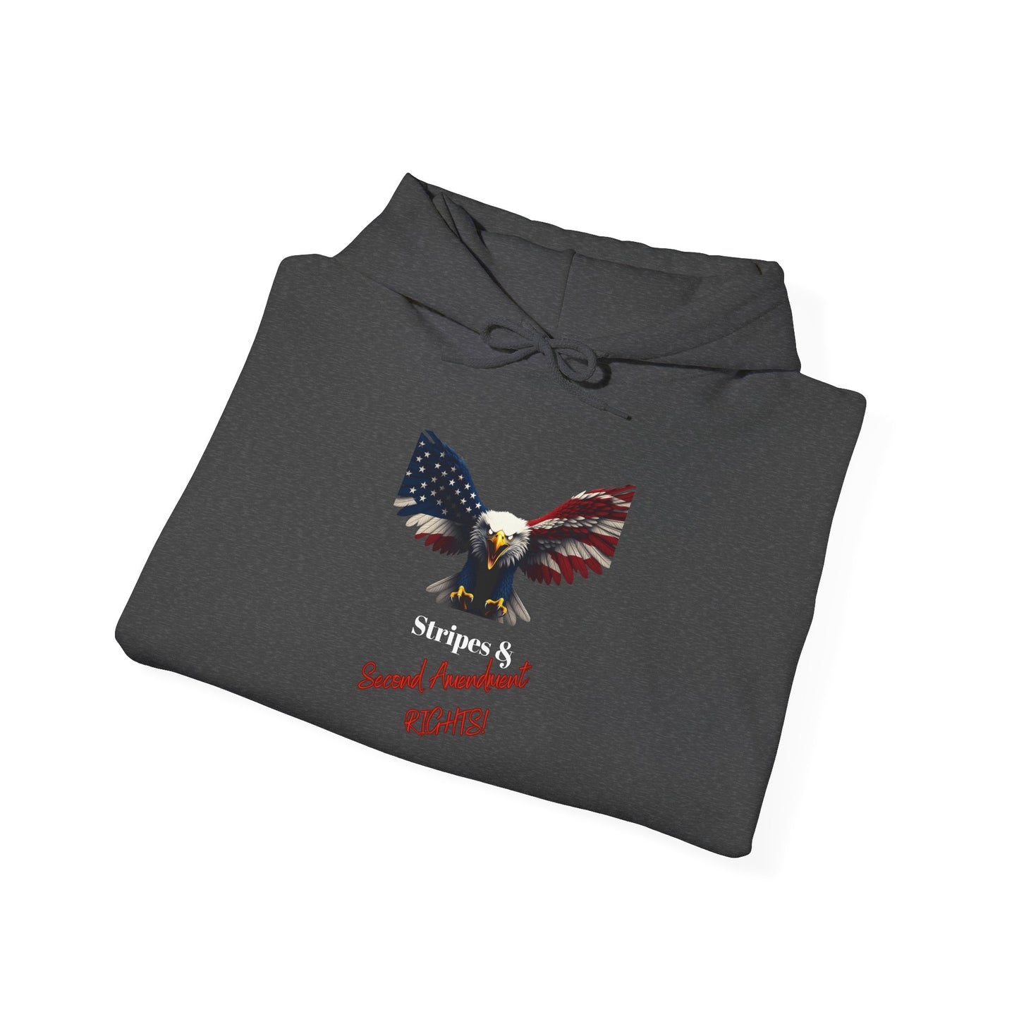 Stars & 2nd Amendment Rights Patriotic Eagle on a Pullover Hoodie