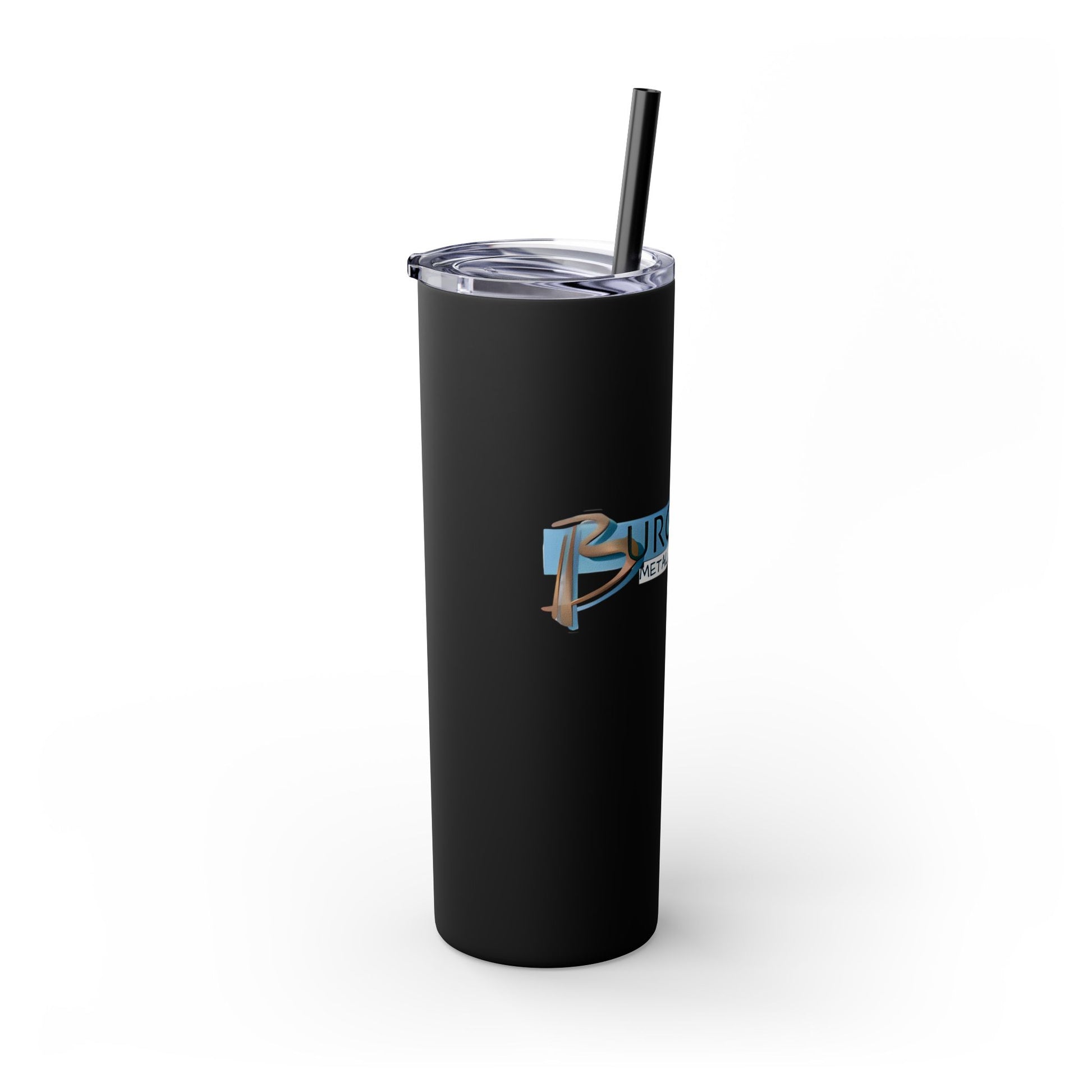 Burghardt Metal Fabricating, Inc., logo on a 20oz Skinny Tumbler