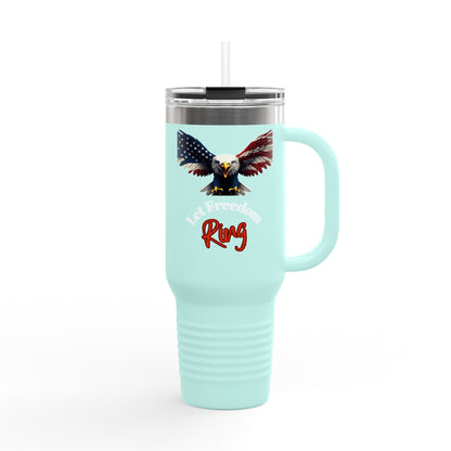 Let Freedom Ring Patriotic Eagle on a 40oz tumbler