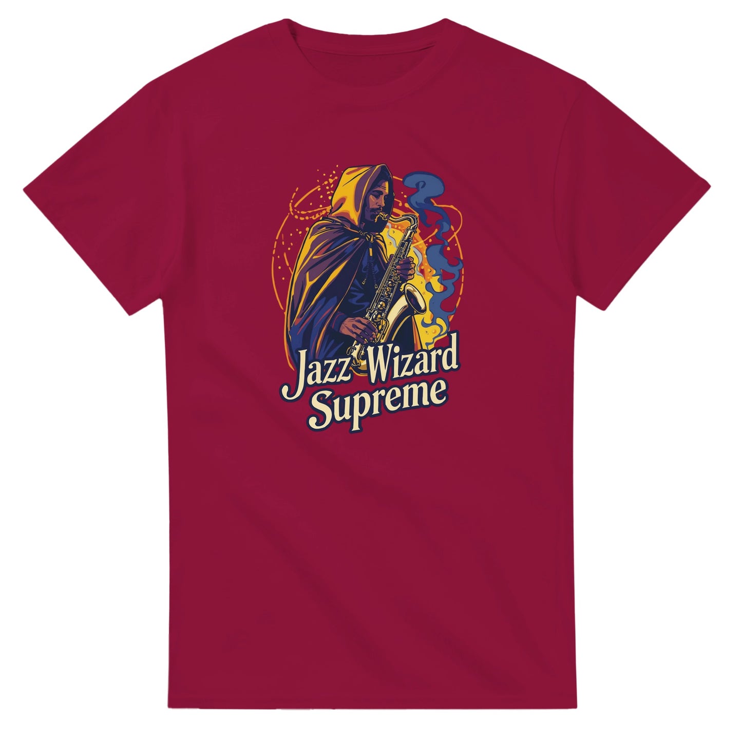 Jazz Wizard Supreme graphic design on a Heavyweight T-shirt