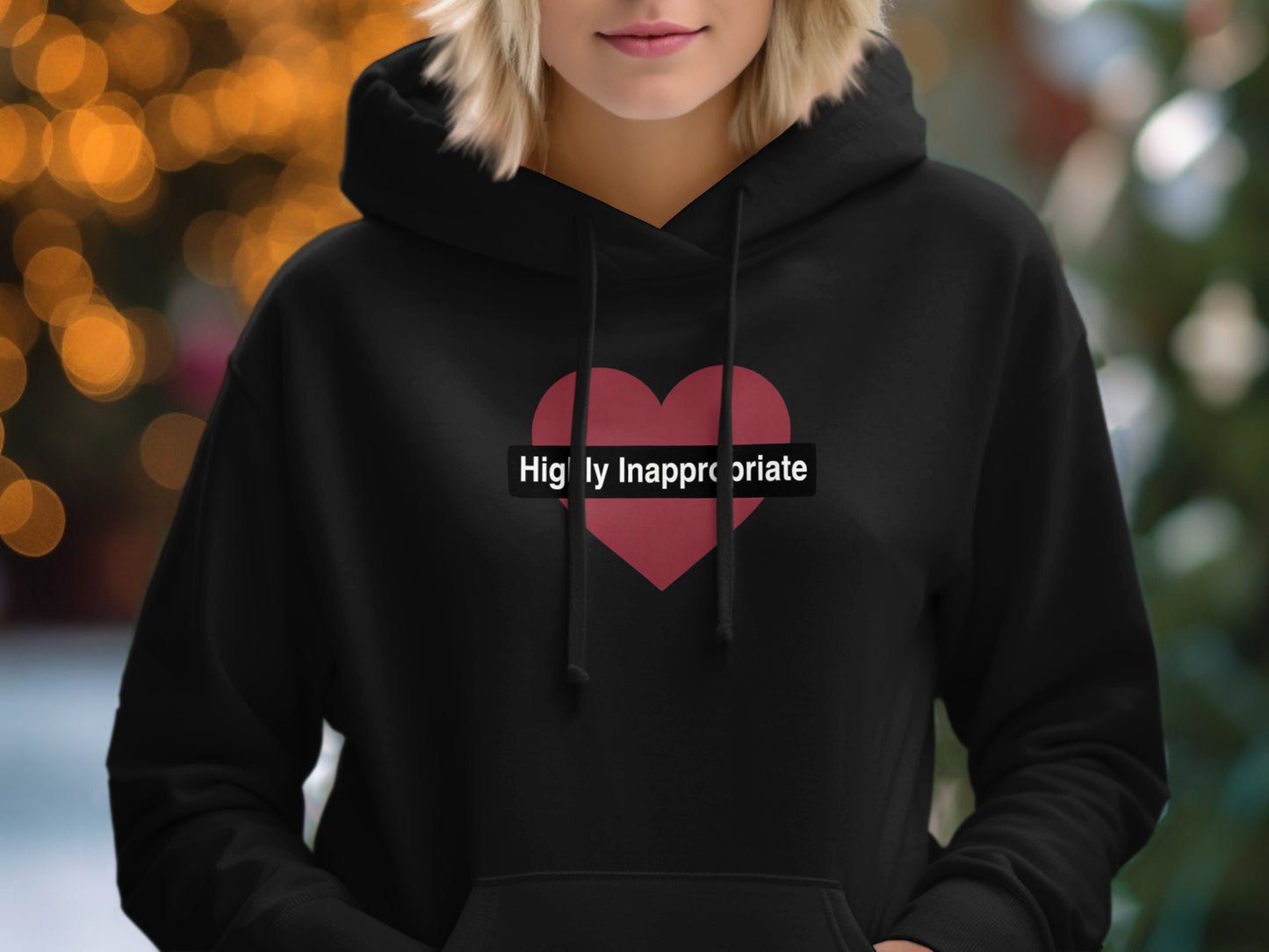 Highly Inappropriate Heart Design Hoodie Product