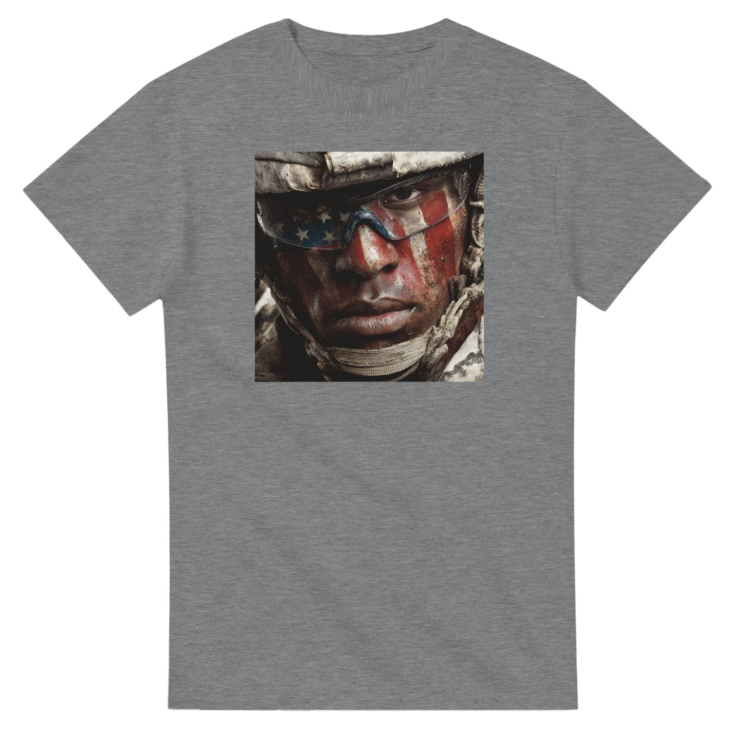 Patriotic Grit on a heavyweight t-shirt
