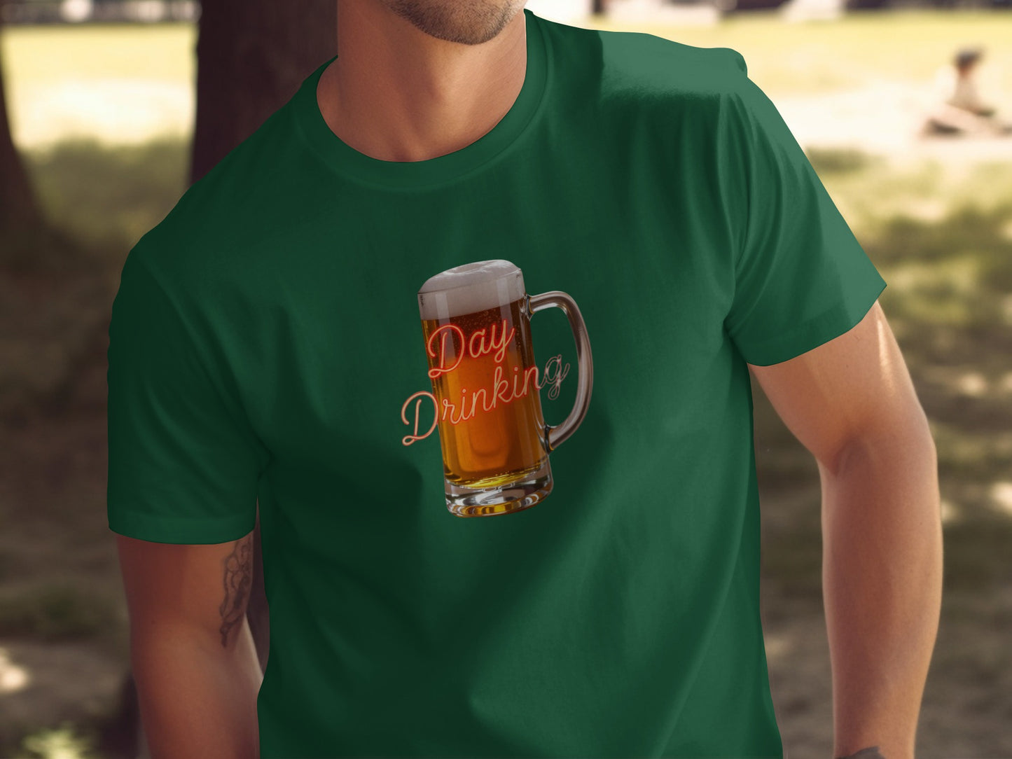 Day Drinking Beer Graphic T-shirt for Casual Wear