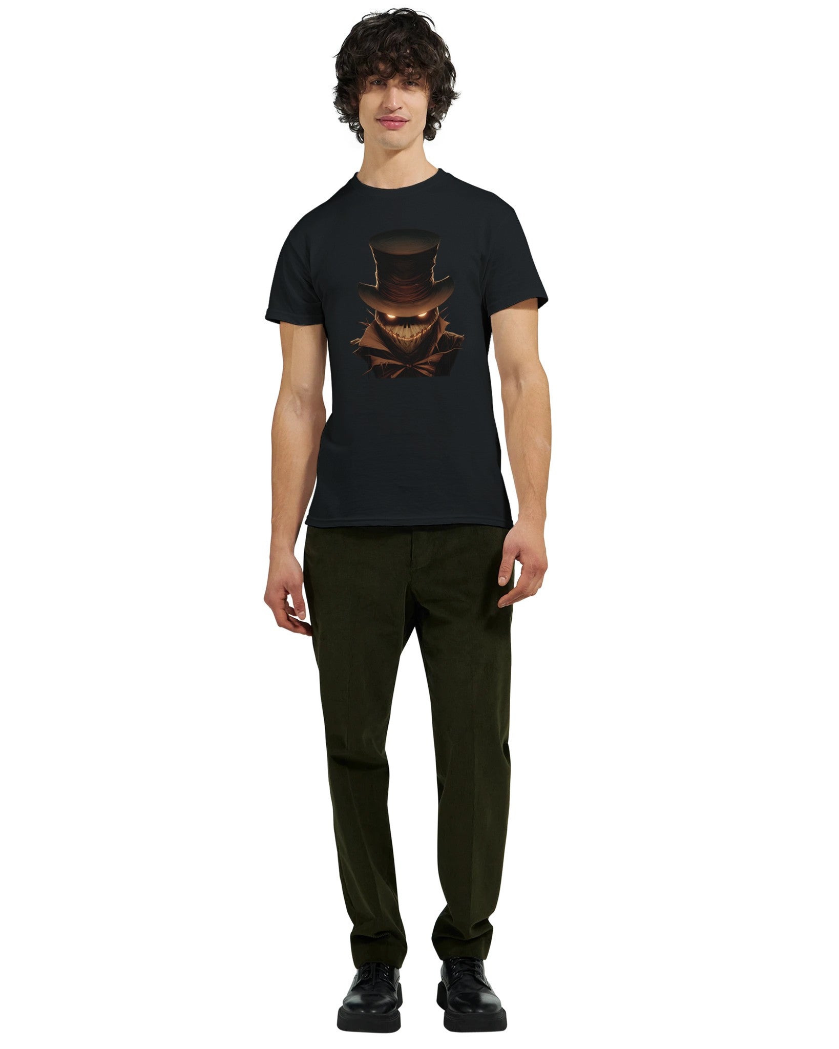 Eerie Glow Scarecrow on a Heavyweight T-shirt