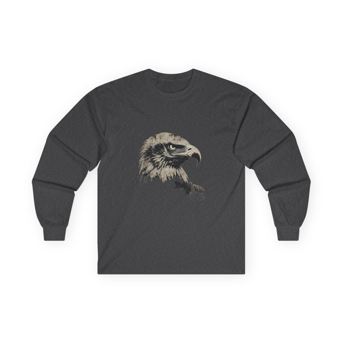 Heritage Eagle Head on a Long-Sleeve Tee