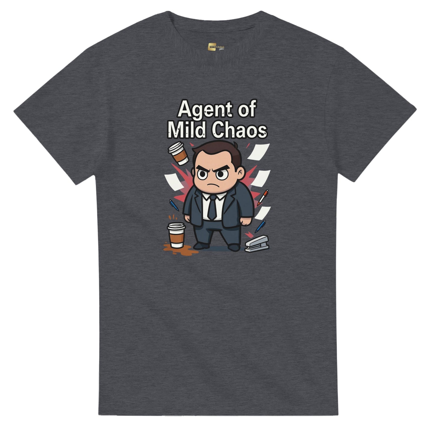 Agent of Mild Chaos graphic design on a Heavyweight T-shirt