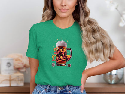 Day Drinking Graphic Tee Shirt for Fun Occasions
