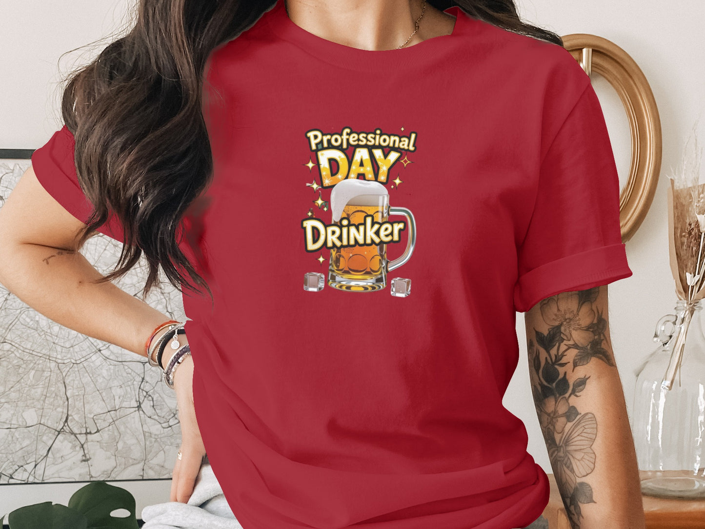 Professional Day Drinker Graphic Shirt for Fun Looks