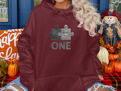 Built As One Puzzle Graphic Hoodie