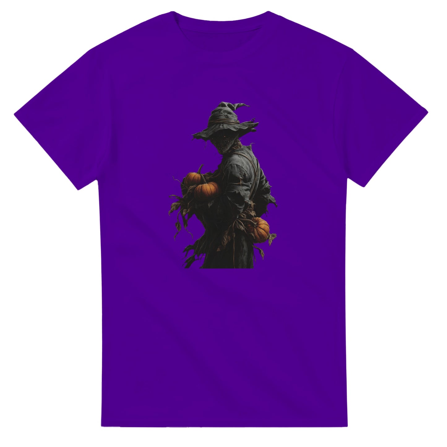 Spooky Pumpkin Scarecrow on a Heavyweight T-shirt