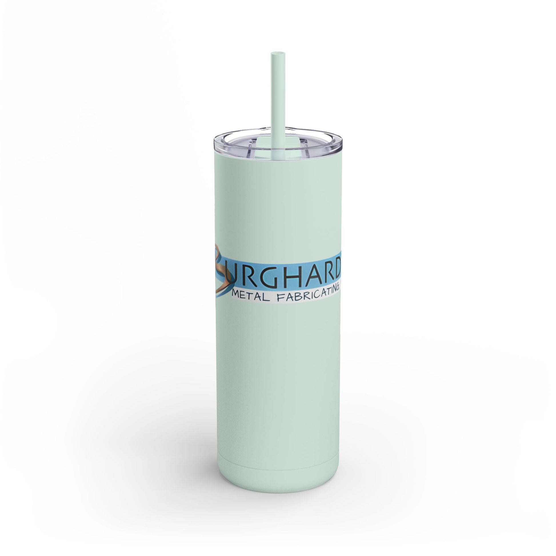 Burghardt Metal Fabricating, Inc., logo on a 20oz Insulated Skinny Tumbler