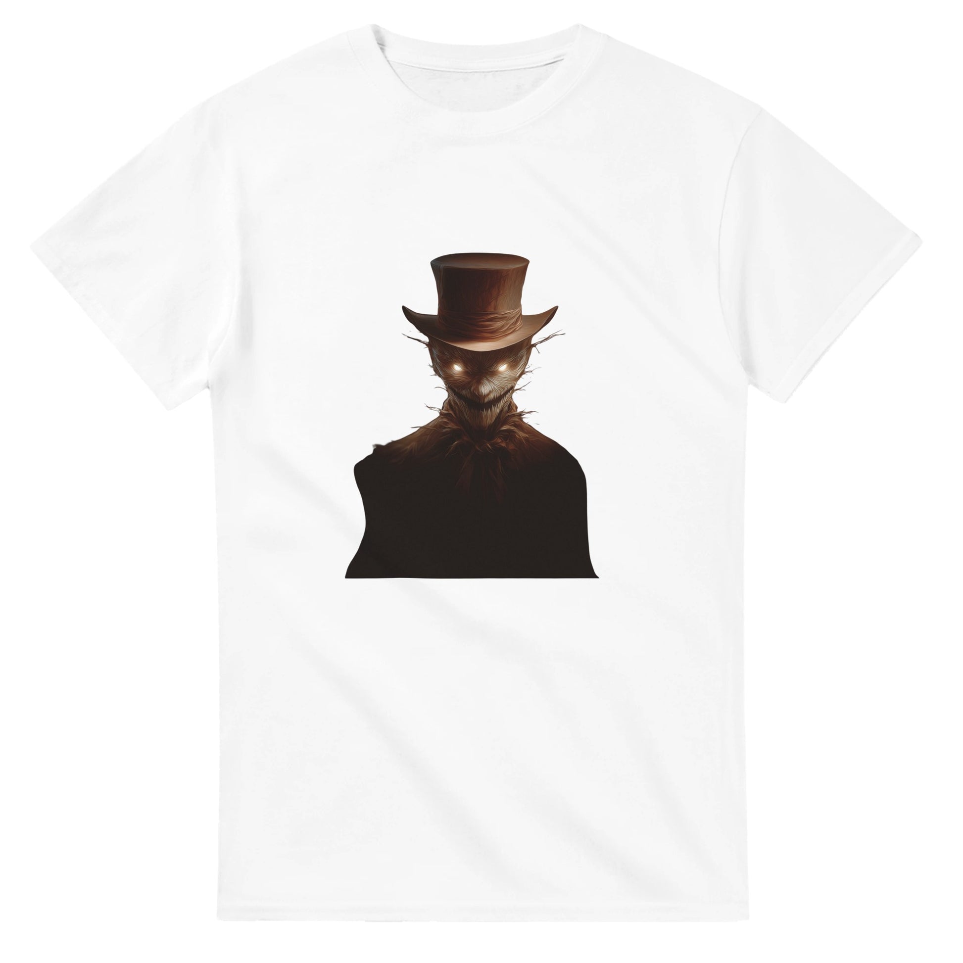 Mysterious Scarecrow Glowing Eyes on a Heavyweight T-shirt