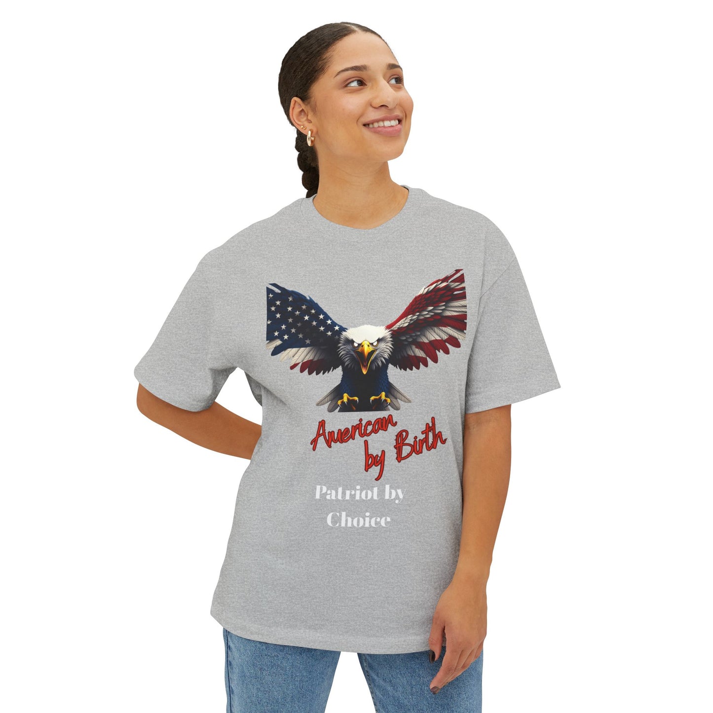 American By Birth Patriot By Choice Patriotic Eagle – Premium Tee