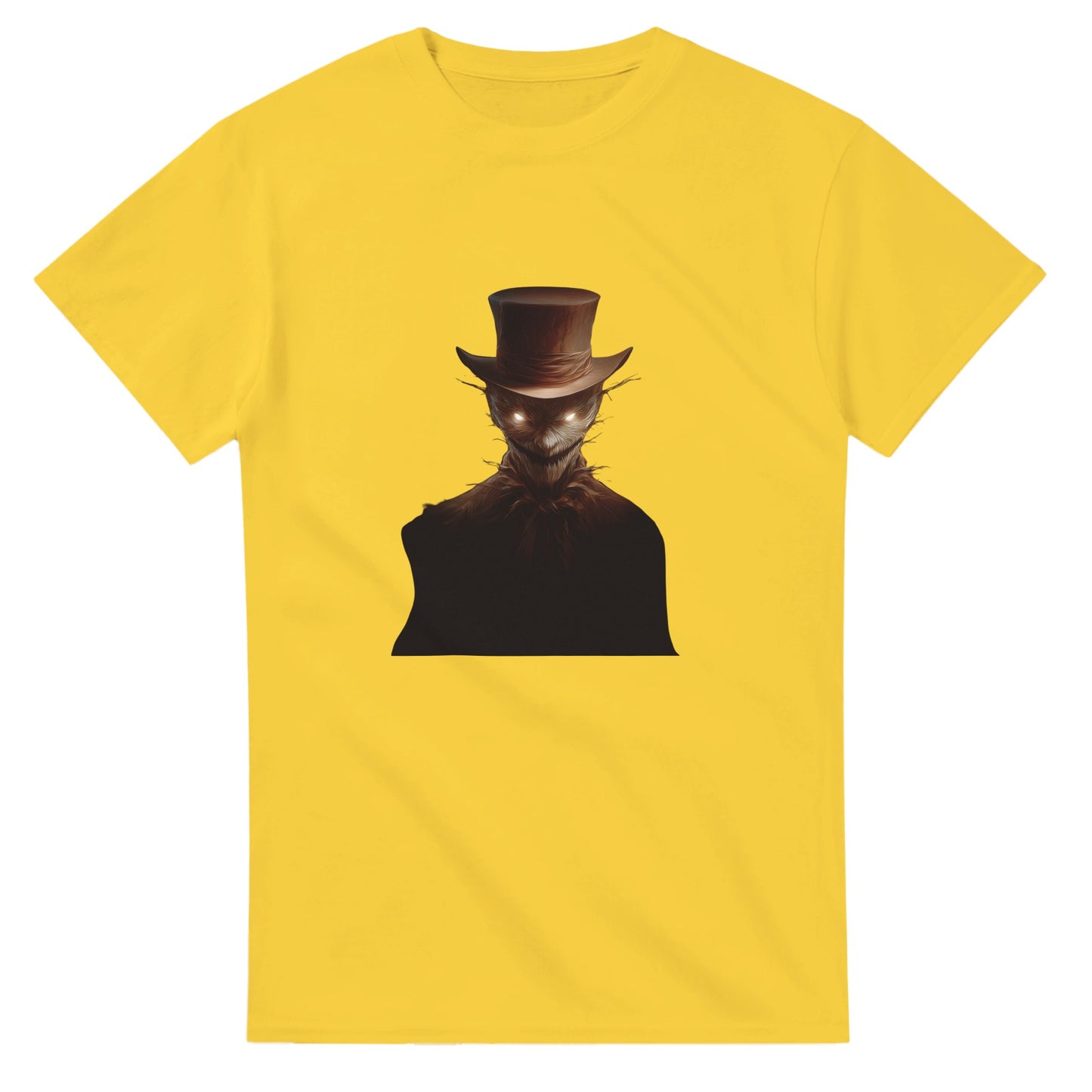 Mysterious Scarecrow Glowing Eyes on a Heavyweight T-shirt