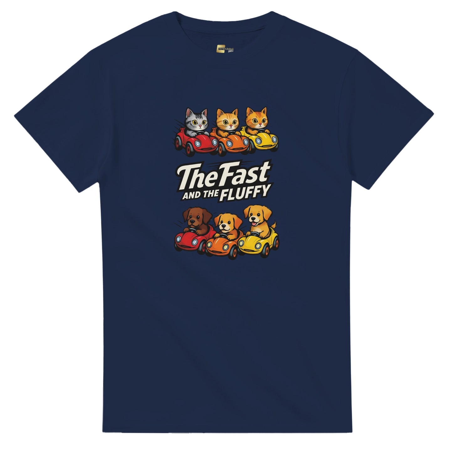 The Fast and The Fluffy graphic design on a Heavyweight T-shirt