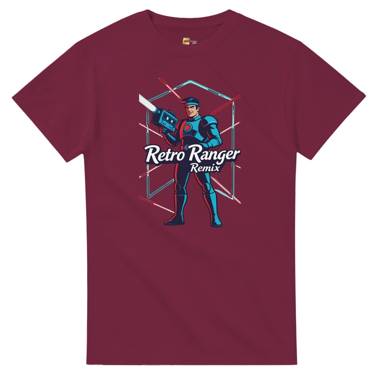 Retro Ranger Remix graphic design on a Heavyweight T-shirt