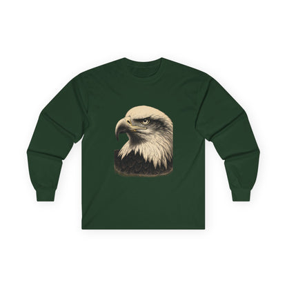 Engraved Eagle Head on a Long-Sleeve Tee