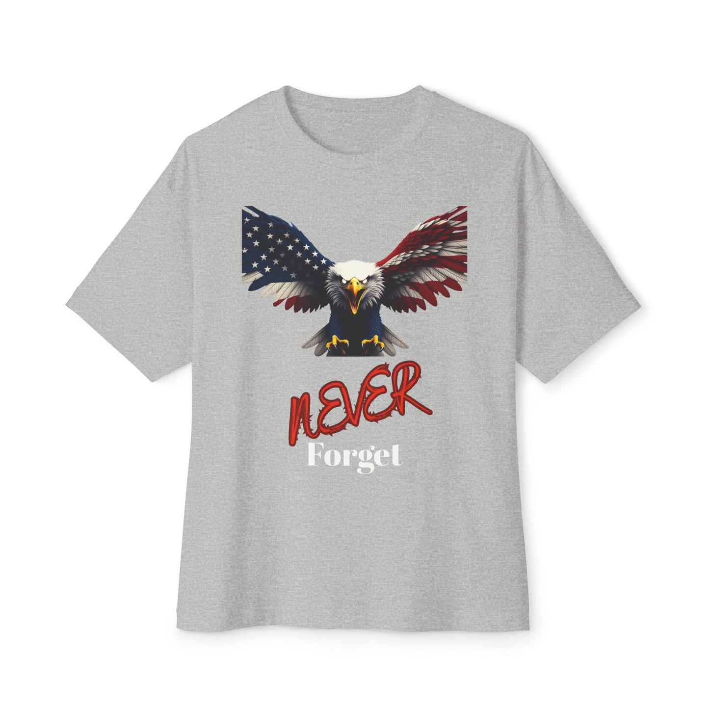Never Forget Patriotic Eagle on a Premium Tee