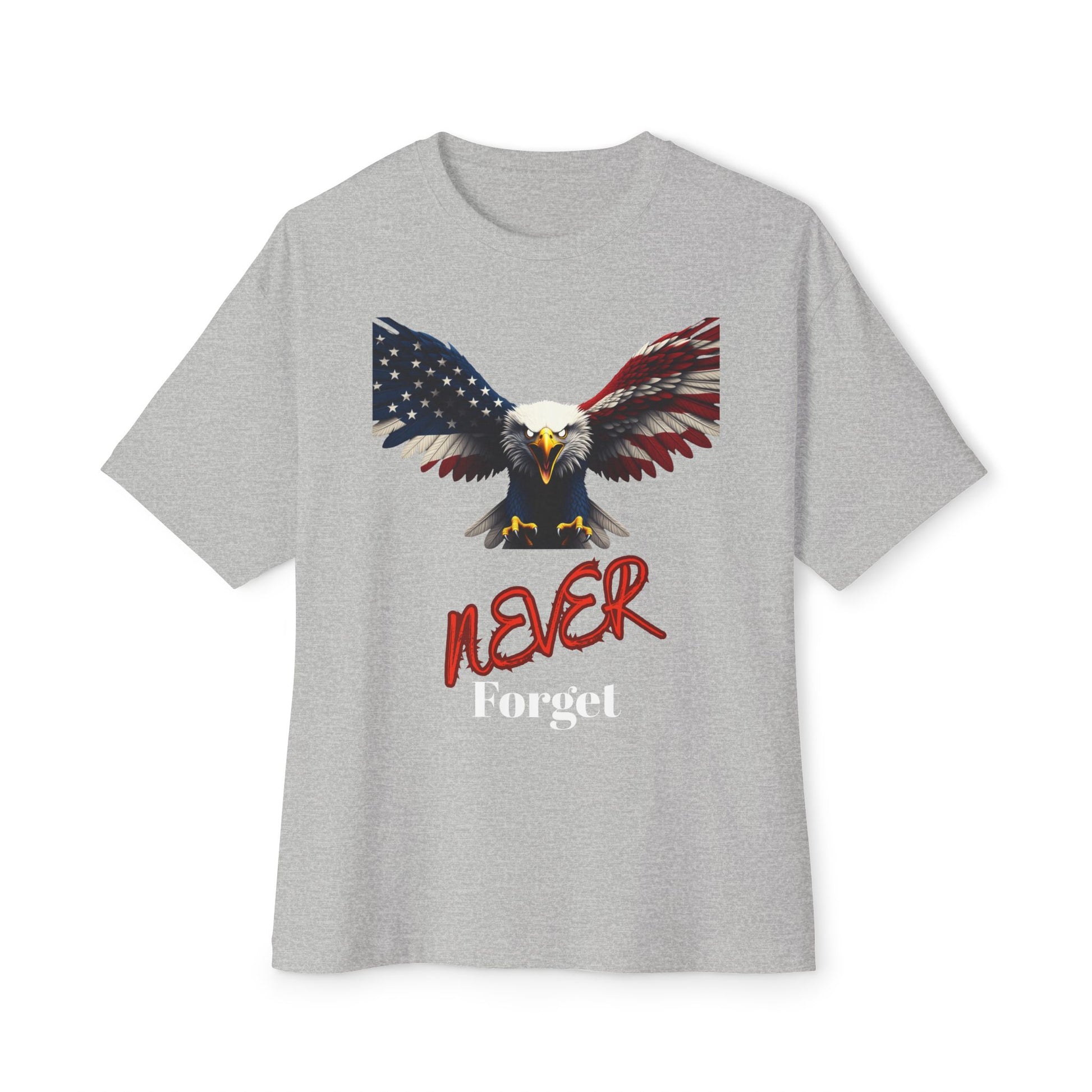 Never Forget Patriotic Eagle on a Premium Tee