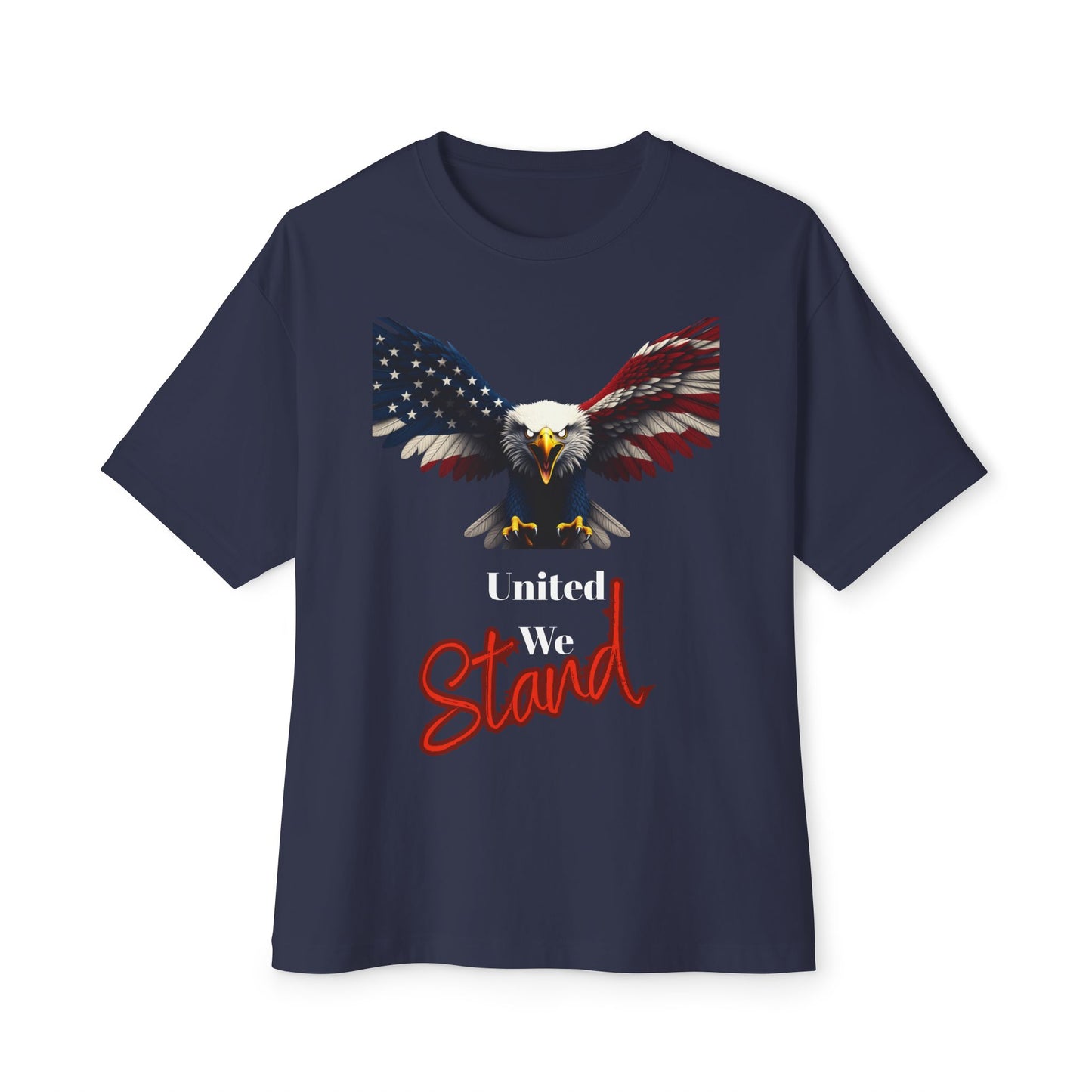 United We Stand Patriotic Eagle on a Premium Tee