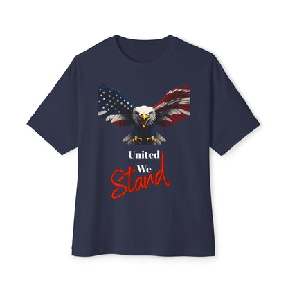 United We Stand Patriotic Eagle on a Premium Tee