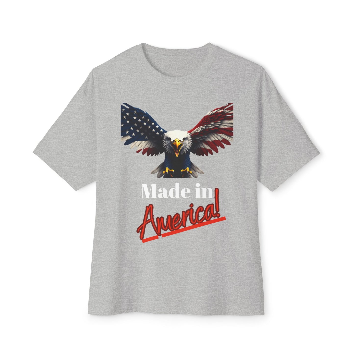 Made In America Patriotic Eagle on a Premium Tee