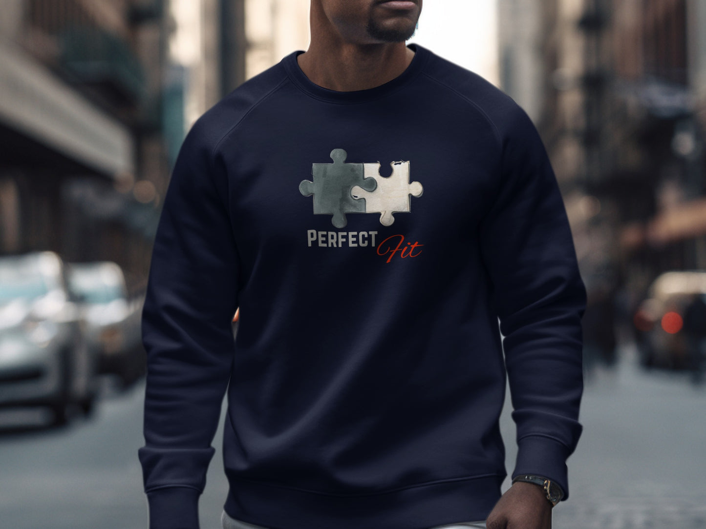Perfect Fit Jigsaw Puzzle Design on Sweatshirt