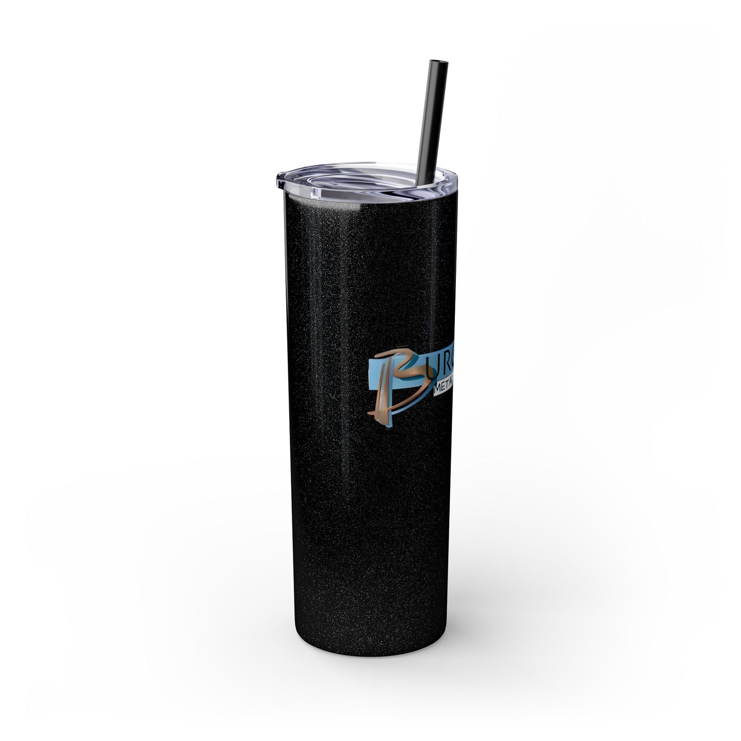 Burghardt Metal Fabricating, Inc., logo on a 20oz Skinny Tumbler