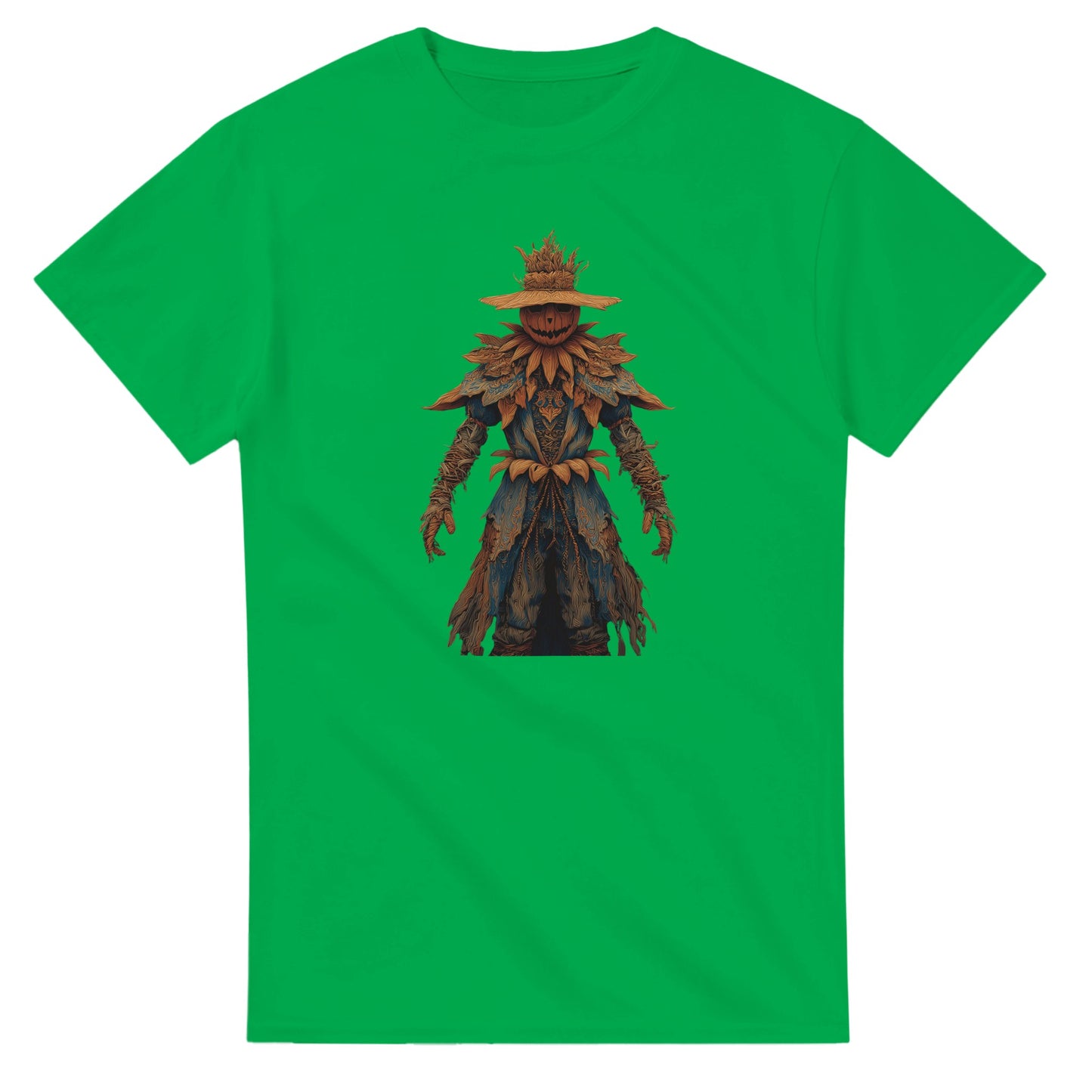 Haunted Harvest Scarecrow on a Heavyweight T-shirt
