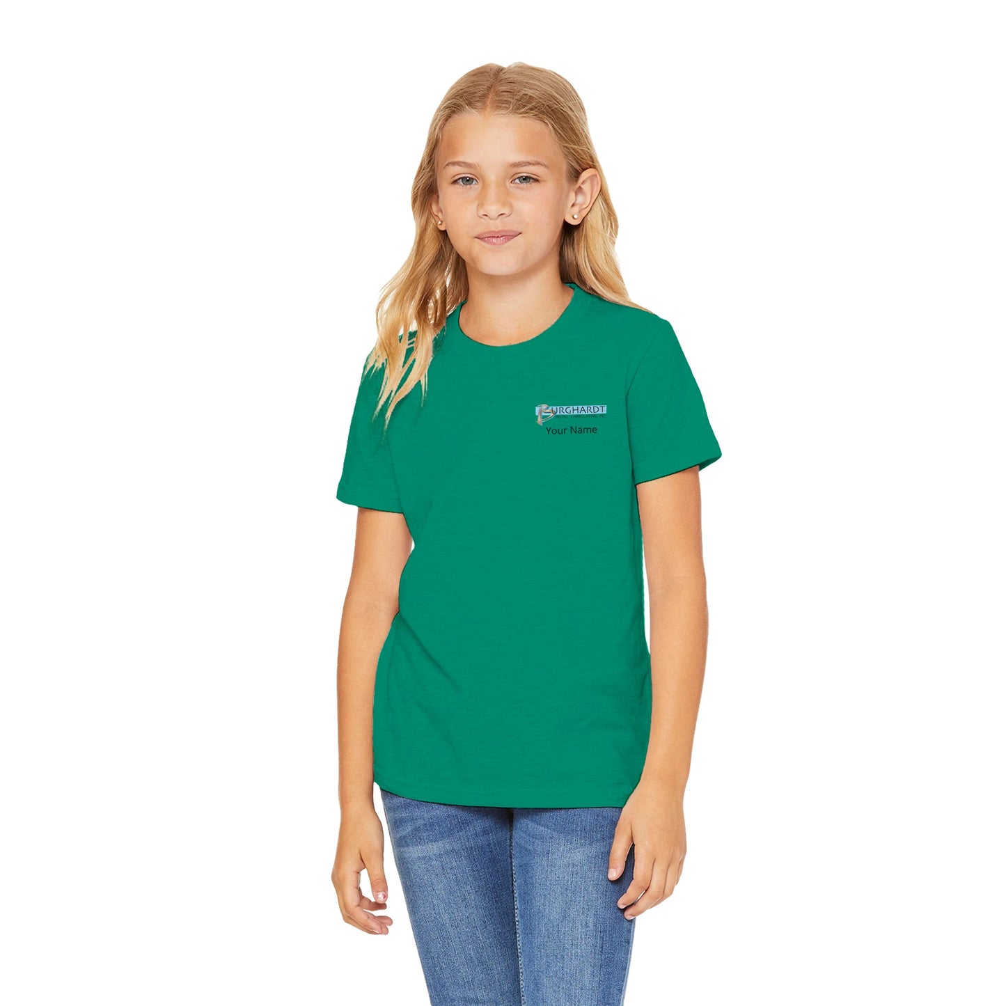 Burghardt Metal Fabricating, Inc., logo on a Premium Kids T-shirt