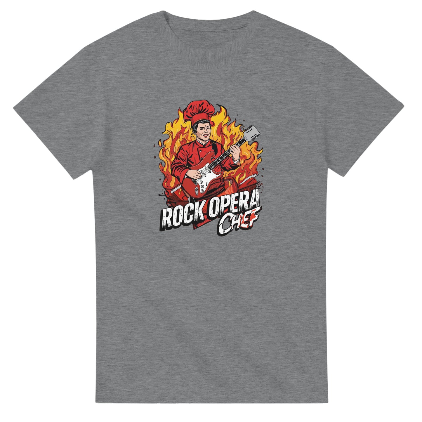 Rock Opera Chef graphic design on a Heavyweight T-shirt