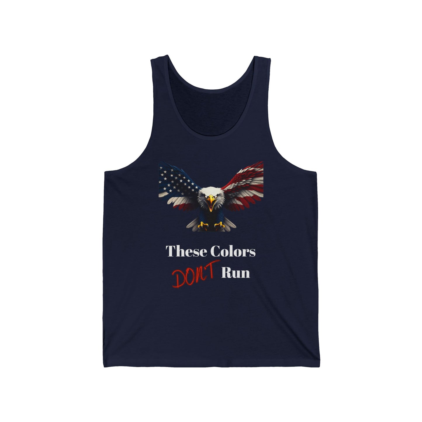 These Colors Don't Run Patriotic Eagle on a Premium Tank Top